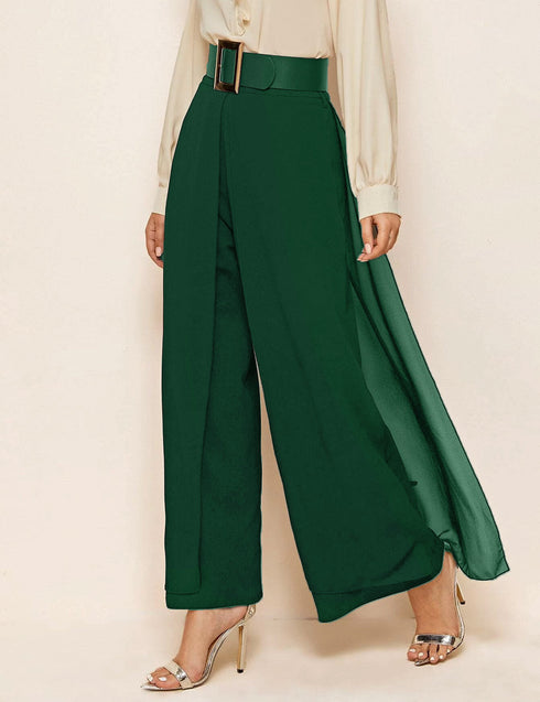 Formal Pant with Belt - Green