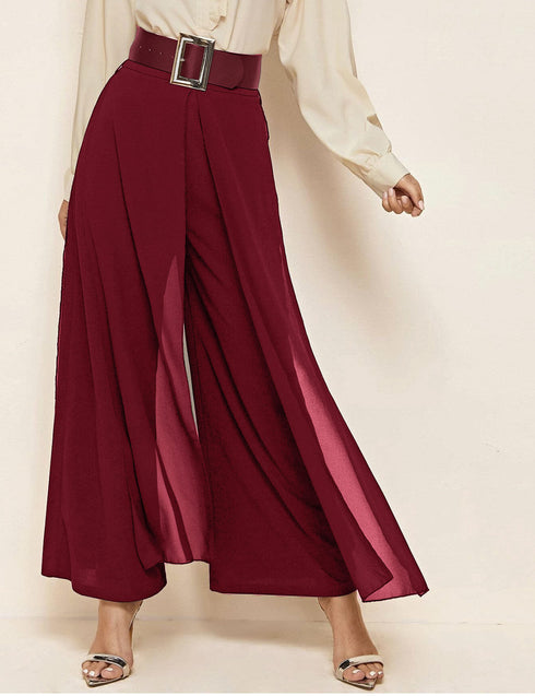 Formal Pant with Belt - Maroon